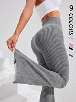 Women's Solid High Waist Sports Leggings, Casual Comfy Breathable Skinny Pants for Yoga Gym Workout Running, Gym Leggings, La...