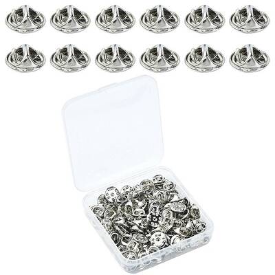 100Pcs Brass Lapel Pin Back Butterfly Clutches