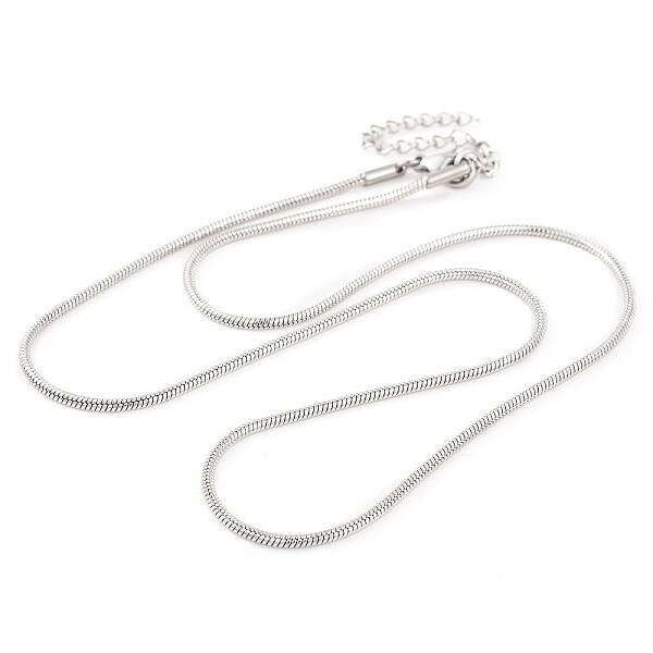 Non-Tarnish 304 Stainless Steel Round Snake Chain Necklaces for Women