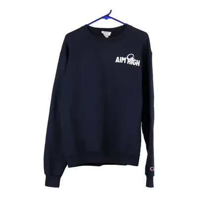 Champion Sweatshirt - Large Navy Cotton Blend