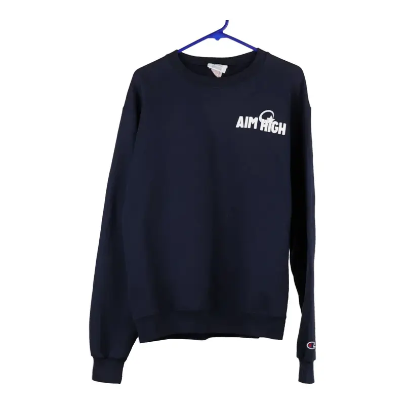Champion Sweatshirt - Large Navy Cotton Blend