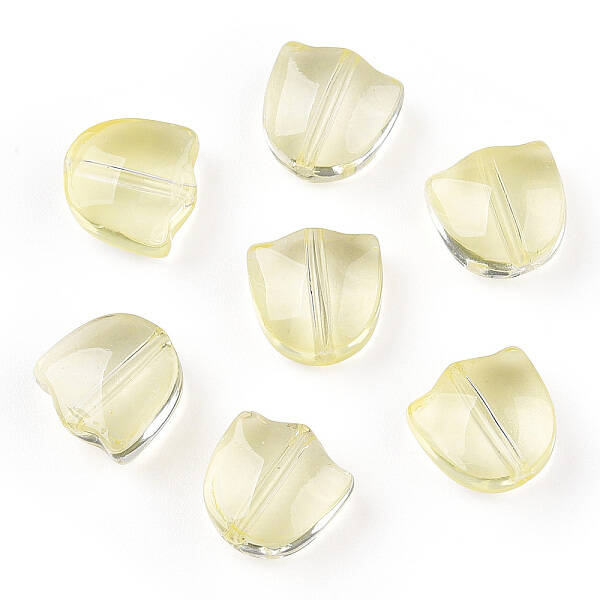 Spray Painted Transparent Glass Beads