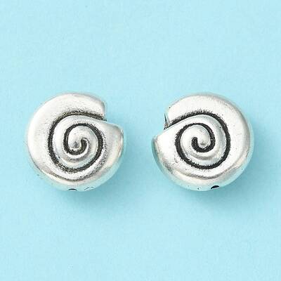 Tibetan Style Alloy Snail Shell Beads