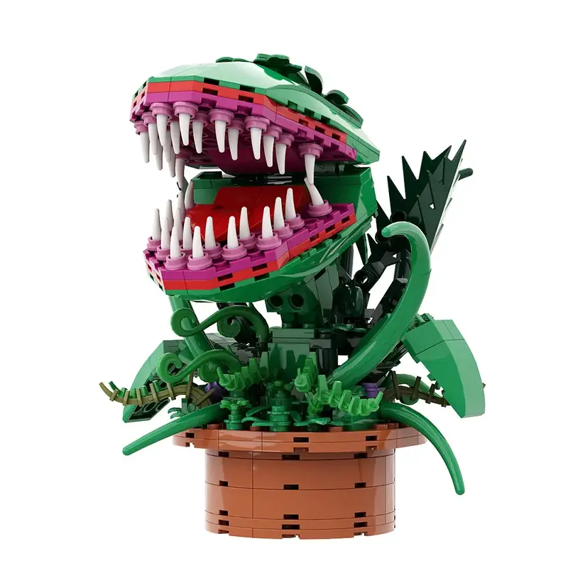 Little Shop of Horrors Audrey II Piranha Plant Building Blocks Set Kid Toys, Compatible For Lego Carnivorous Plant Flower wit...