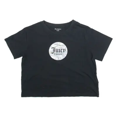 JUICY COUTURE Girls T-Shirt Black 14-15Y