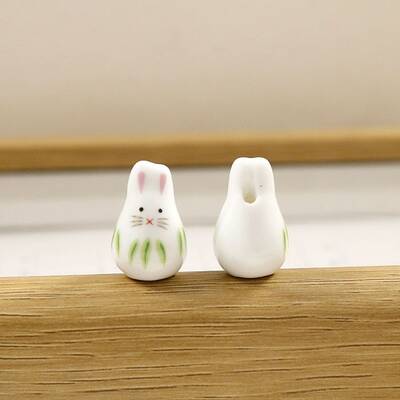 Handmade Porcelain Beads with Cartoon Painted