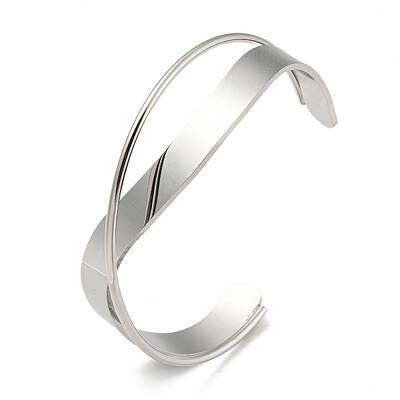 Non-Tarnish 304 Stainless Steel Plain Cuff Bracelet