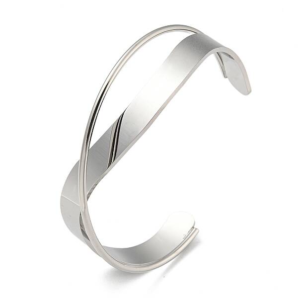 Non-Tarnish 304 Stainless Steel Plain Cuff Bracelet