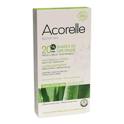 Acorelle Facial cold wax strips x20 + 4 free* 4.8ml