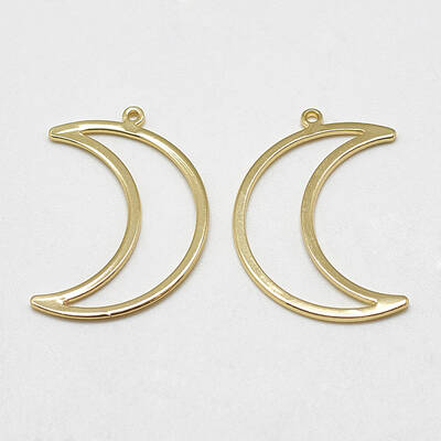 Brass Open Back Bezel Pendants