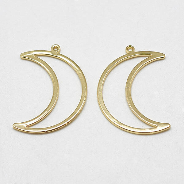 Brass Open Back Bezel Pendants