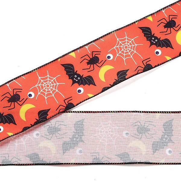 5 Yards Halloween Printed Polyester Wired Ribbon