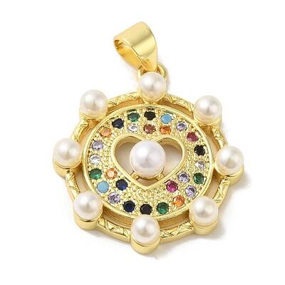 Brass Micro Pave Cubic Zirconia Pendants