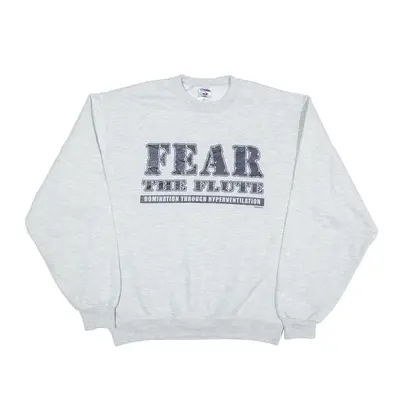 JERZEES Fear The Flute Sweatshirt Grey Mens S