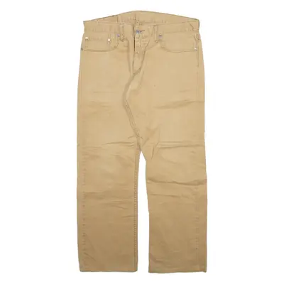 LEVI'S 514 Jeans Mens Beige Slim Straight W33 L27