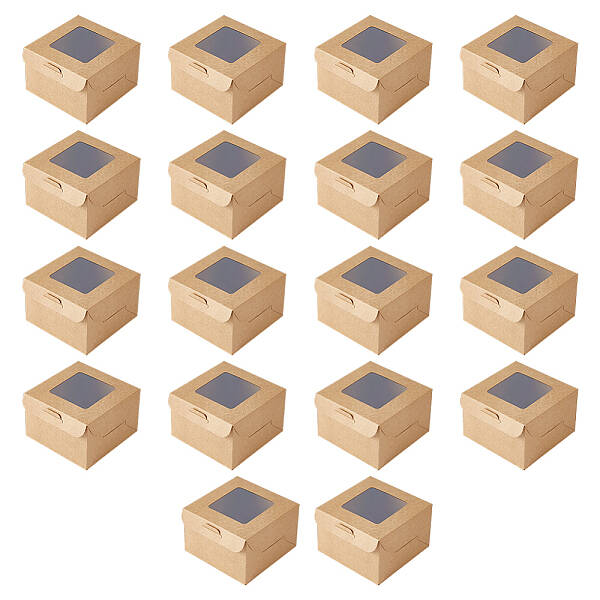 Square Kraft Paper Storage Gift Boxes