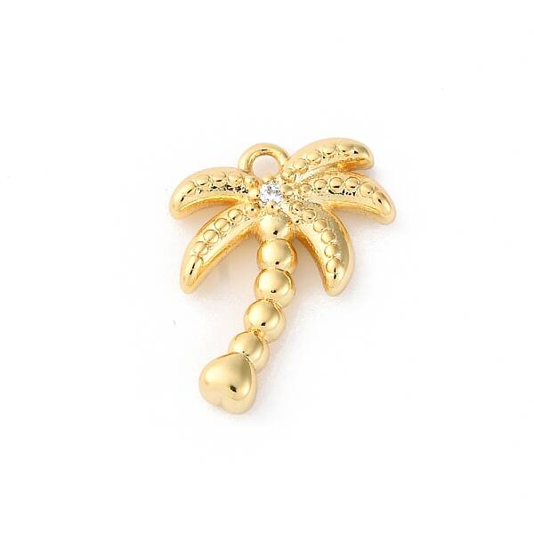Brass Pave Clear Cubic Zirconia Pendants