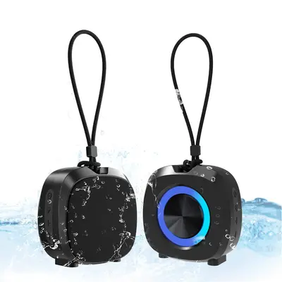 TikTokShopRestockļ¼Portable Bluetooth Speaker with RGB Lights, IPX5 Waterproof, TWS Pair, Long Playtime, Great Gift for Fath...
