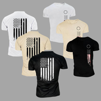Men's American Flag Print Short Sleeve Tee, Regular Fit Casual Fashion T-shirt for Daily Wear, Trendy T-shirts, T Shirts for ...