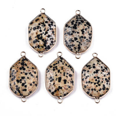 Natural Dalmatian Jasper Links Connectors