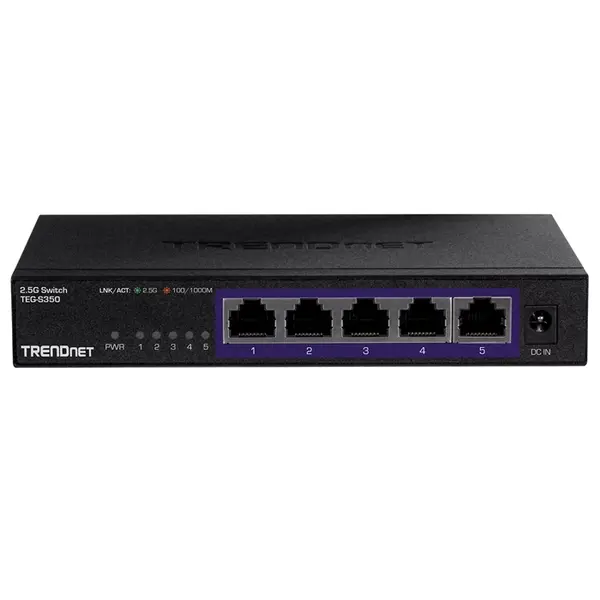 TRENDnet TEG-S350 | 5-Ports 2.5GBase-T RJ-45 GbE Wall-mountable Gigabit Ethernet Network Switch
