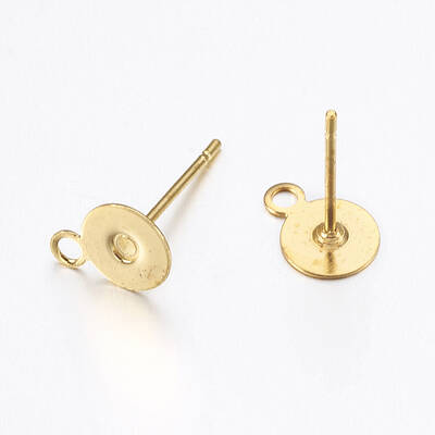 Brass Stud Earring Findings
