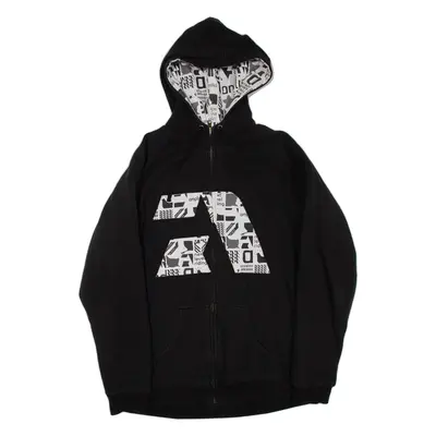 Mens Track Jacket Black Hooded L