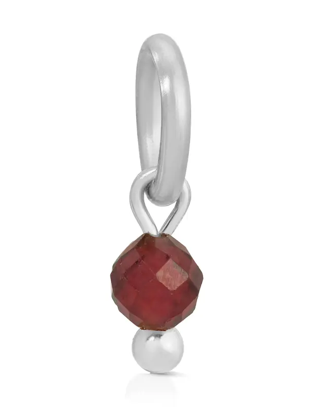 January Garnet | Metal Color: Silver