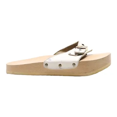 Slider Sandals Cream Leather Womens UK 5