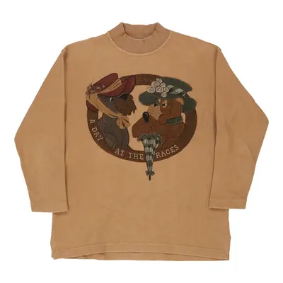 Iceberg Embroidered Sweatshirt - Medium Brown Cotton | Size: medium