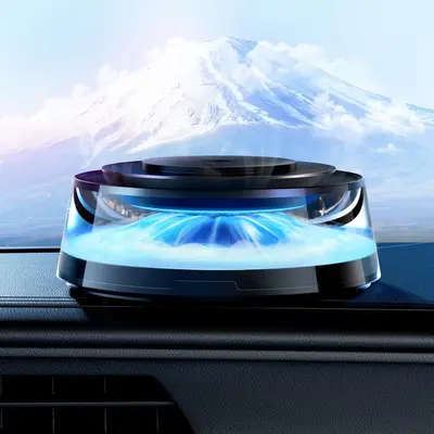 Rechargeable Car Aroma Diffuser, Smart Automotive Essential Oil Air Freshener for Car, Aromatherapy Car Diffuser with LED Amb...