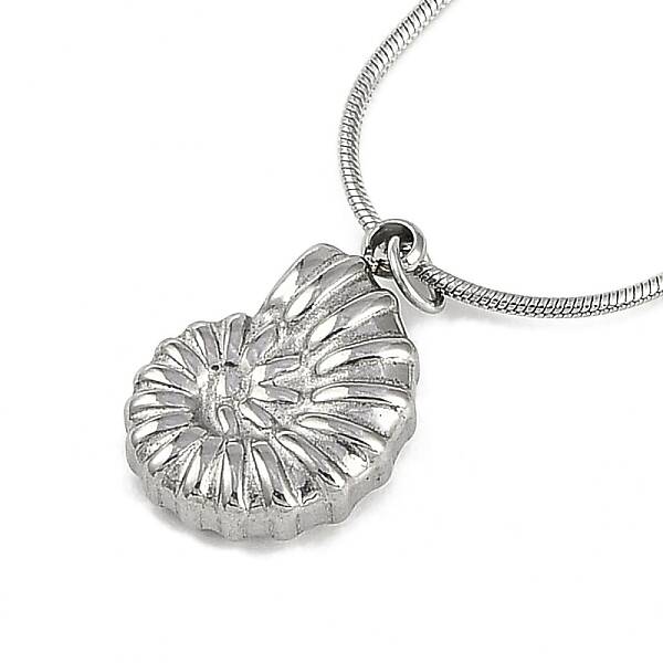 304 Stainless Conch Shell Shaped Pendant Round Snake Chain Necklaces