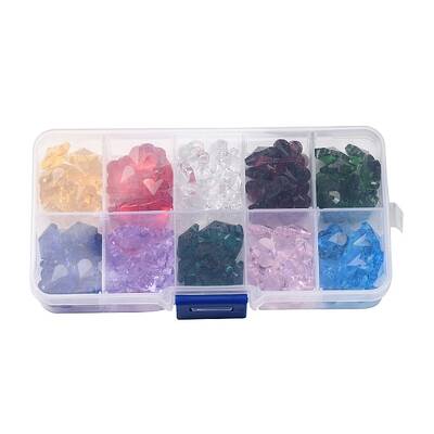 100Pcs 10 Colors Glass Pendants