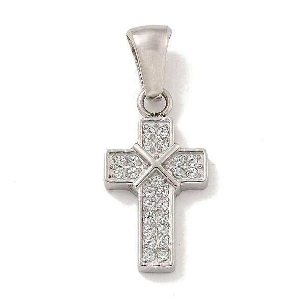 304 Stainless Steel Cubic Zirconia Pendants