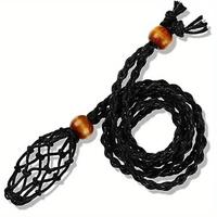 Necklace Cord Crystal Holder Empty Stone Holder, Adjustable Crystal Necklace Holder Rope Necklace for DIY Amulet Pendant Jewe...