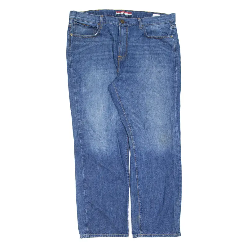 TOMMY JEANS Mens Jeans Blue Regular Straight Stone Wash W38 L30