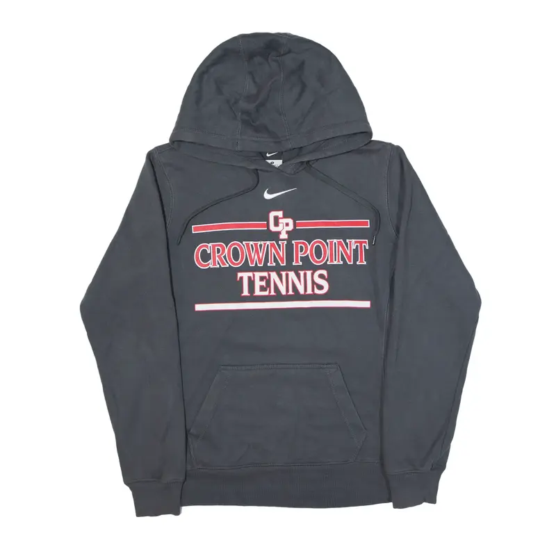 NIKE Crown Point Tennis USA Hoodie Grey Pullover Mens S