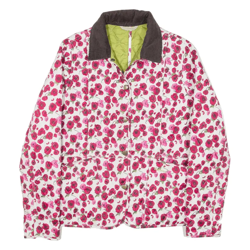 BARBOUR Molly Quilted Jacket White Floral Womens 2XL