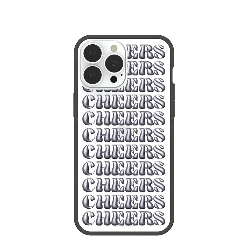 Clear Cheers iPhone 13 Pro Max Case With Black Ridge