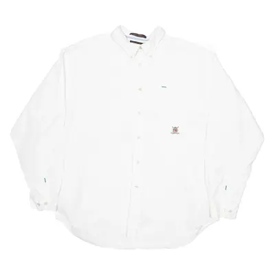 TOMMY HILFIGER GOLF Mens Plain Shirt White Long Sleeve XL
