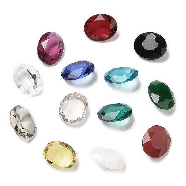 Pointed Back Glass Rhinestone Cabochons