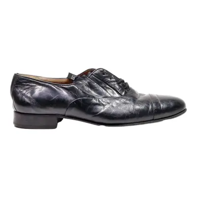 LOGO'S Derby Shoes Black Leather Mens UK 8.5