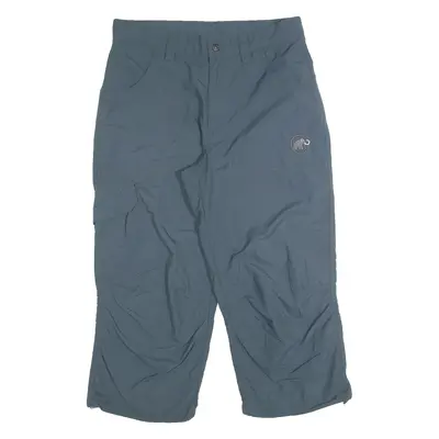 MAMMUT 3/4 Length Mens Trousers Blue Regular Straight W30 L21