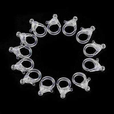 Transparent Plastic Lobster CLaw Clasps
