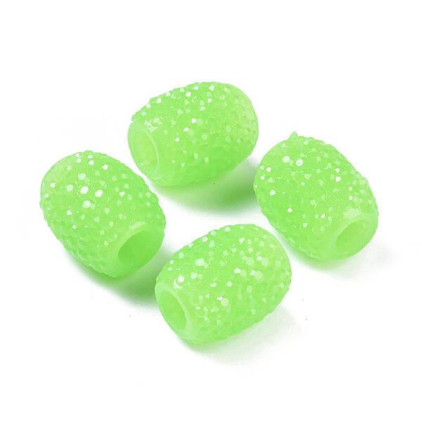 Opaque Resin European Jelly Colored Beads