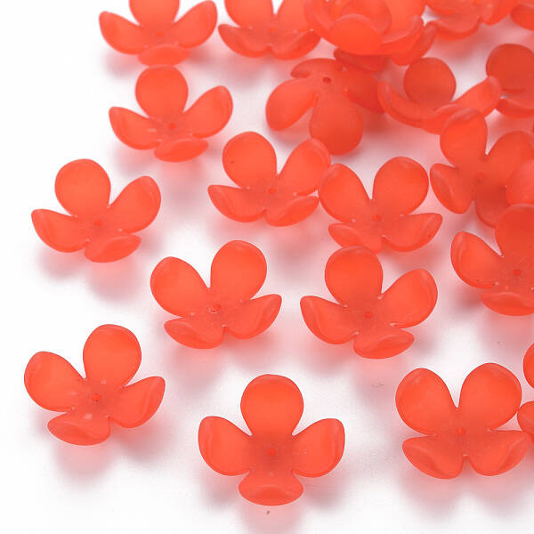 Frosted Acrylic Bead Caps