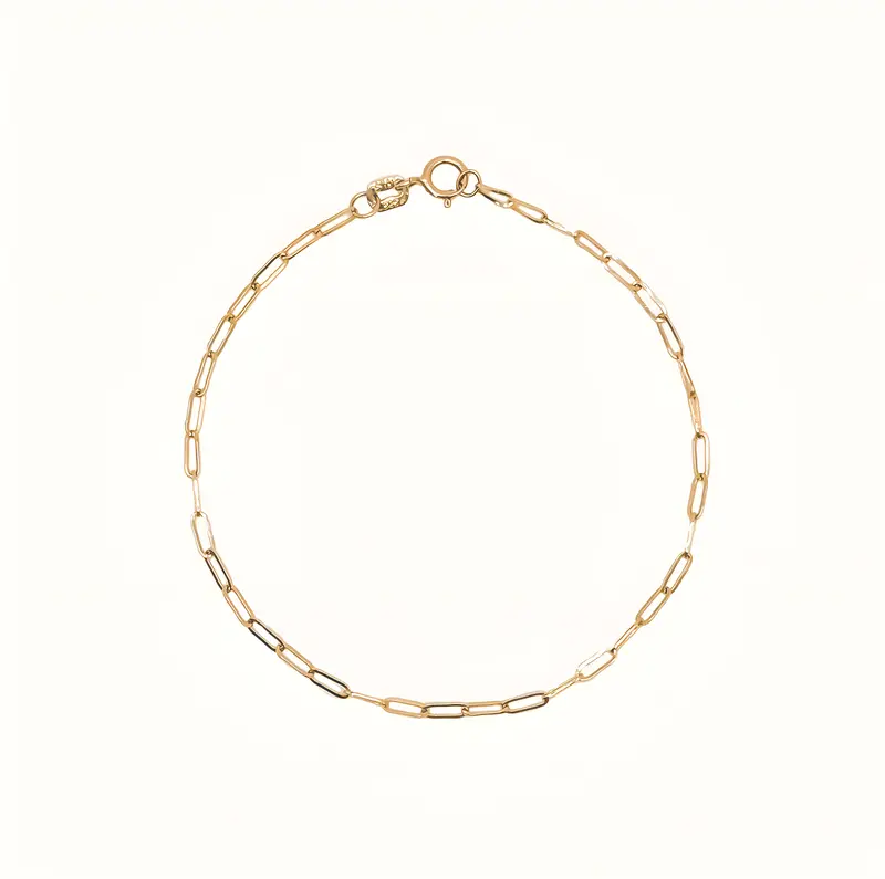 Micro Paperclip Chain Bracelet