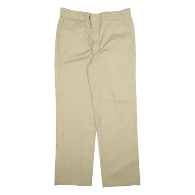 DICKIES Mens Trousers Beige Regular Straight W34 L32