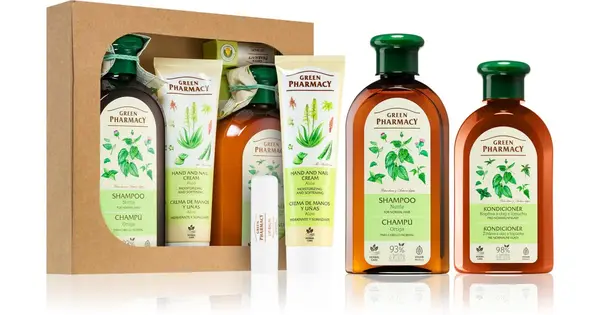 Green Pharmacy Herbal Care Gift Set For Normal Hair Cleansing Shampoo For Normal Hair 350 Ml + Cleansing Conditioner For Norm...