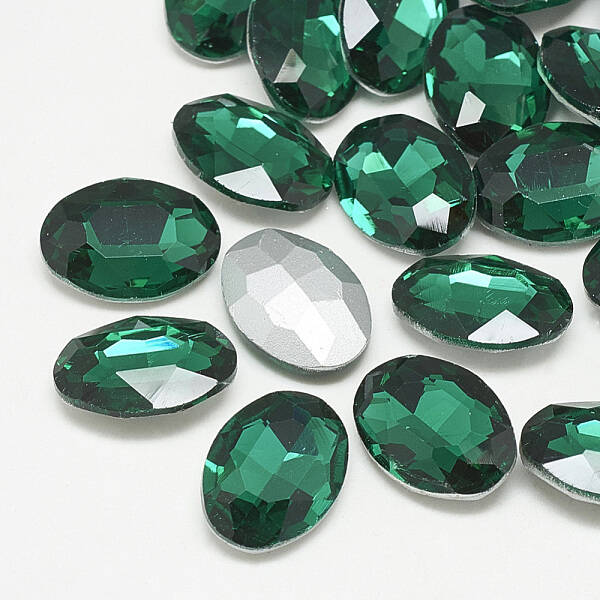 Pointed Back Glass Rhinestone Cabochons